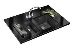 Franke Sirius 2 S2D 110.34 plastic black sink 34x41cm undermount 125.0252.227