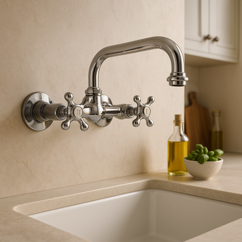 PB Old fashion kitchen faucet V2723 wall faucet Chrome