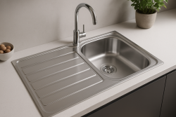 Franke Spark SKX 611 stainless steel Inset kitchen sink with drainer 86x50cm 101.0713.206