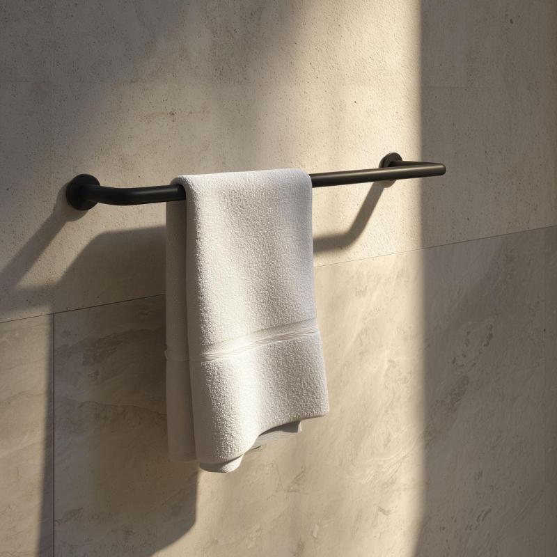 Waterevolution flow simple towel rail 35cm, black A111PR