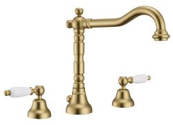 PB classic tap 3 hole sink faucet White levers Bronze 1208854272