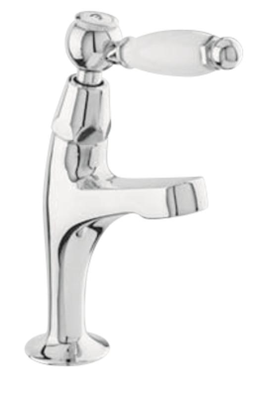 PB Classic washbasin tap with white lever cold water small model bronze 1208854902