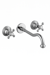 PB classic built-in wall-mounted faucet with star handles 25 cm spout Chrome 1208855112