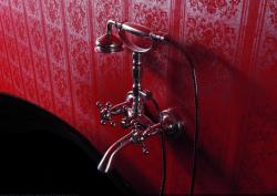 PB classic tap surface-mounted bath tap set with star knobs Bronze including hand shower 1208855162