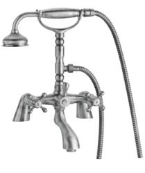 PB classic tap bath rim tap set with star knobs including hand shower Bronze 1208855222