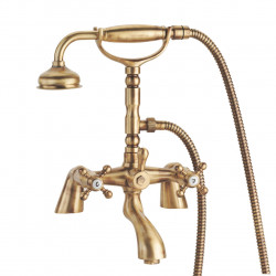 PB classic tap bath rim tap set with star knobs including hand shower Bronze 1208855222