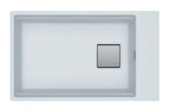 Franke Kubus KNG 110.62 kitchen sink 72x42 white granite undermount with faucet hole bench 125.0633.721