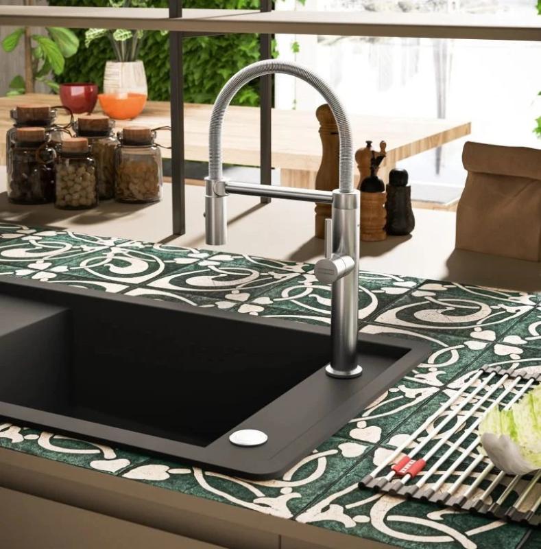 Franke Pescara Semi Pro L Kitchen tap flexible spout stainless steel 115.0472.960