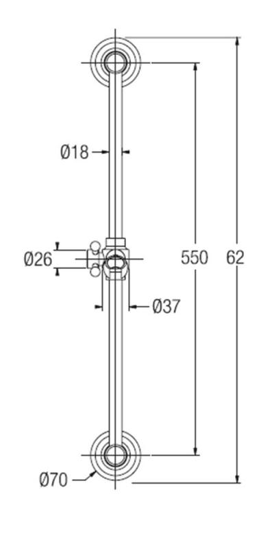 PB classic shower bar set with hand shower and shower hose chrome 1208899092
