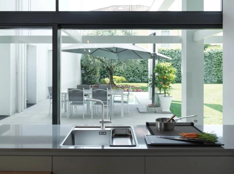 Franke Stainless Steel Brushed Kitchen Faucet Atlas Neo extendable spout inox 115.0638.841