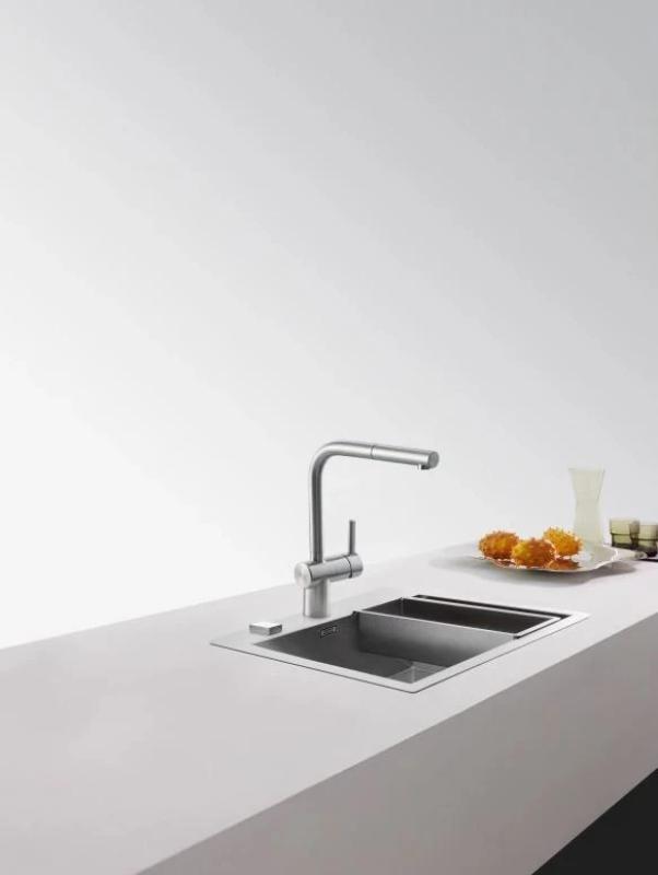 Franke Stainless Steel Brushed Kitchen Faucet Atlas Neo extendable spout inox 115.0638.841