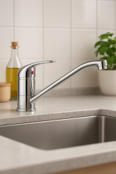 DEMM kitchen tap single lever with swivel spout chrome 1208947358