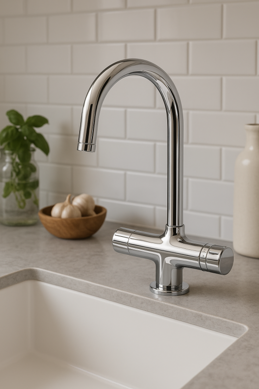 DEMM thermostatic kitchen tap with swivel spout chrome 1208947361