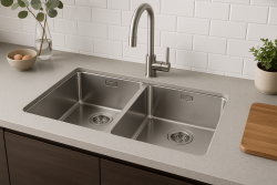 Franke Maris Double stainless steel kitchen sink MRX 220 flush mounted 127.0637.541