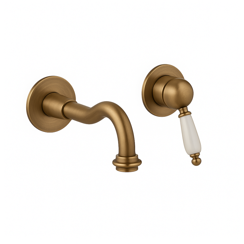 PB nostalgic built-in sink faucet Vintage spout 21cm Bronze