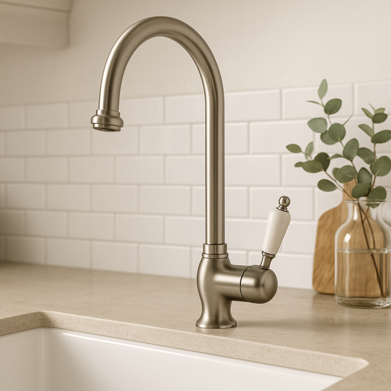 PB classic kitchen tap single lever with swivel spout 200 mm stainless steel 1208953115