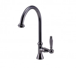 PB Classic washbasin tap with white lever cold water with high round spout chrome 1208953277
