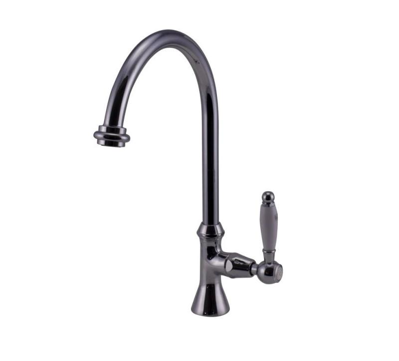 PB Classic washbasin tap with white lever cold water with high round spout chrome 1208953277