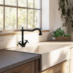 Nostalgic country kitchen tap V1910 matt black 1208953461