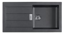 Franke Sirius 2 S2D 611 plastic sink with black drainer surface mount 100x50 143.0625.677