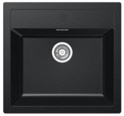 Franke Sirius 2 S2D 610.50 plastic black sink 56x53cm surface-mounted with faucet hole 114.0271.940