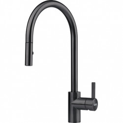 Franke Kitchen tap Eos Neo with spout pull-out spray head brushed black 115.0666.438