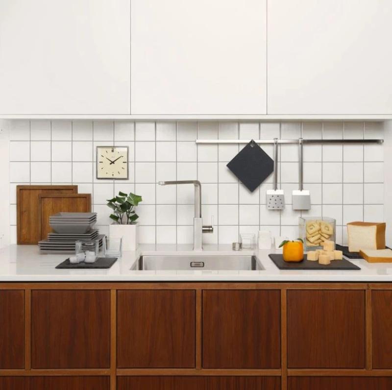 Franke solid stainless steel kitchen tap Mythos with swivel spout stainless steel 115.0547.852