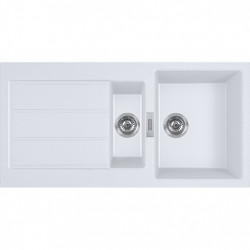 Franke Sirius 2 S2D 651 plastic 1.5 one and a half sink with white drip mount 100x50 143.0625.771