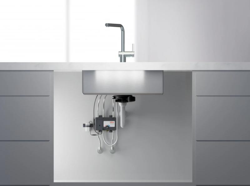 Franke brushed stainless steel sensor Kitchen tap Atlas Neo with pull-out spout stainless steel 115.0625.523