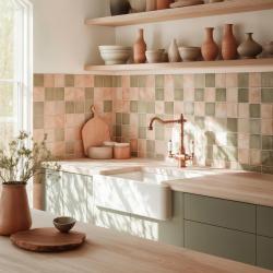 PB Nostalgic classic country kitchen tap Copper with white handles 1208953914