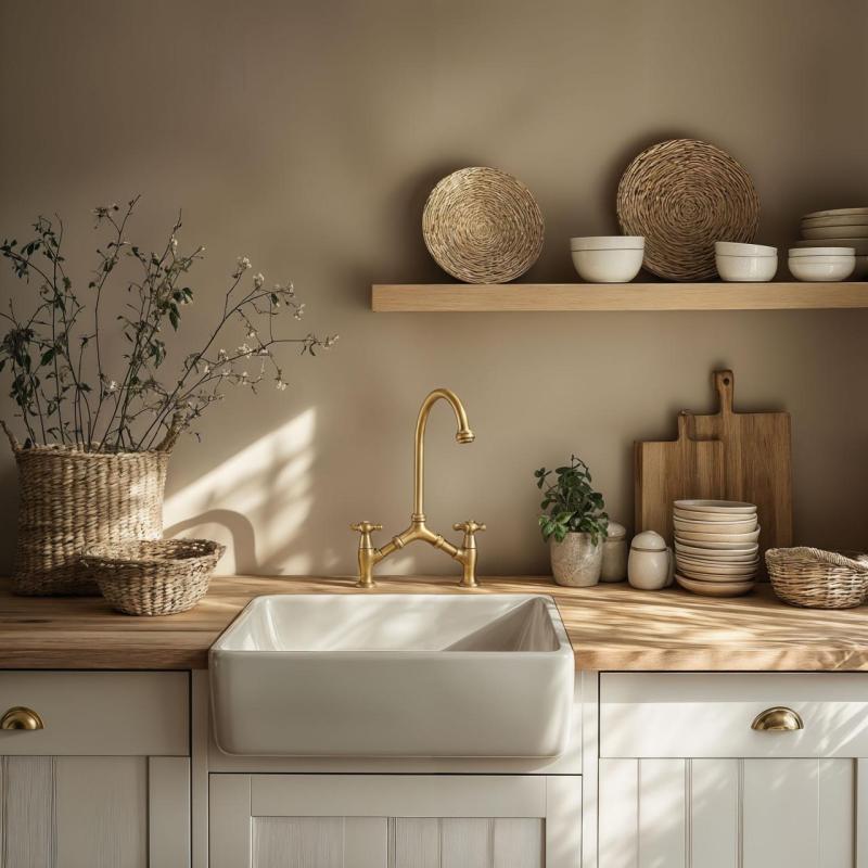 PB classic Nostalgic classic kitchen tap Bronze with variable center distance 2 holes 18-25cm 1208954352