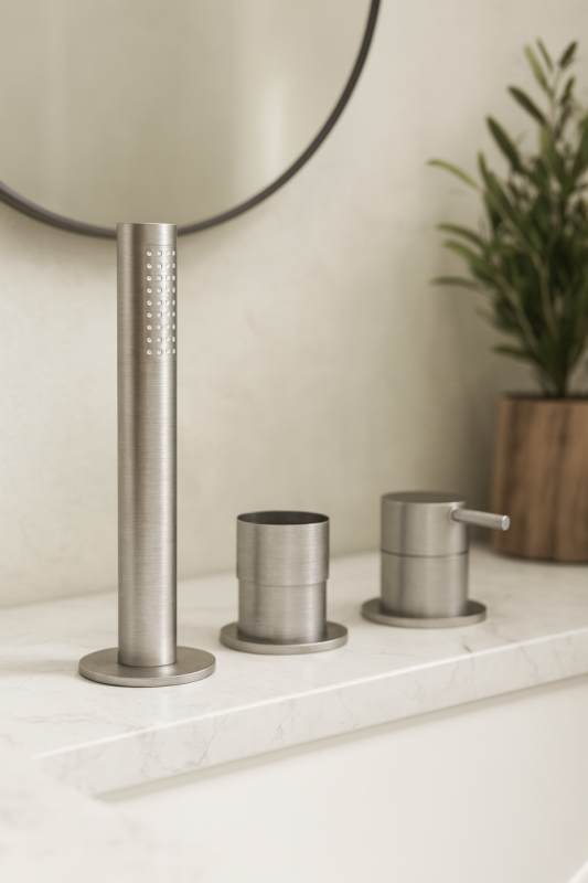 Waterevolution Flow Consealed bathtub mixer with 2 exits diverter without spout Chrome T138SB01 (kloon)