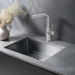 Quadri Stamford kitchen mixer tap with removable spout stainless steel 1208956081