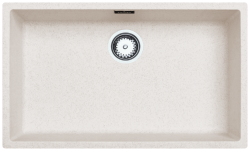 Sand white large sink 70x40cm undermount, surface mount, and flush mount with stainless steel plug 1208956404