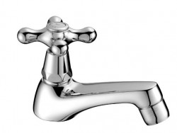 PB Classic washbasin tap with star handle cold water low model chrome 120895690