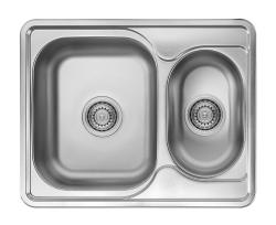 Ausmann Basic stainless steel 1.5 inset sink reversible 63x50 cm including siphon 1208956969