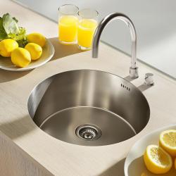 Ausmann Basic round stainless steel sink isnet 43cm including siphon 1208956999