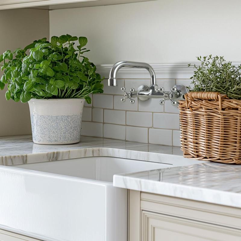 AquaTrimo Vivaldi classic kitchen wall tap above spout chrome 21VV7066CM