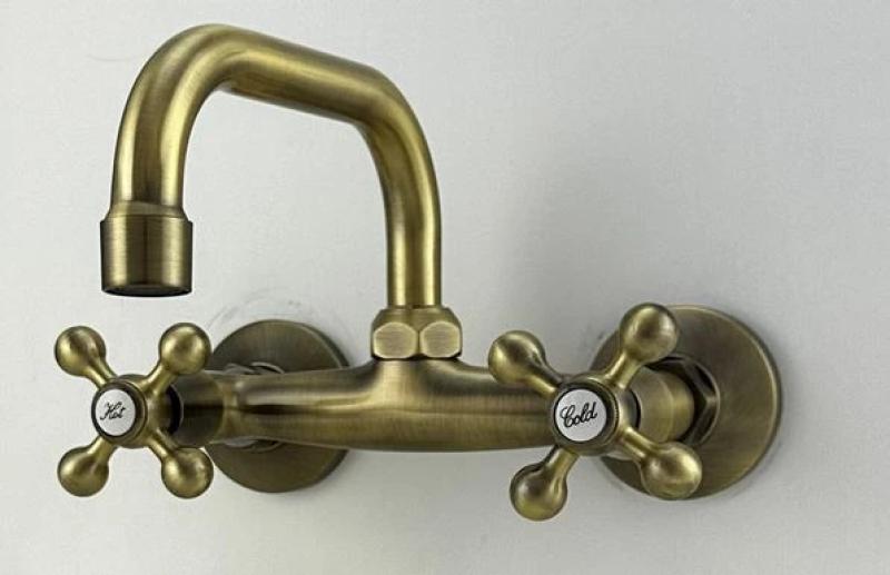 AquaTrimo Vivaldi classic kitchen wall tap above spout 21VV7066BN