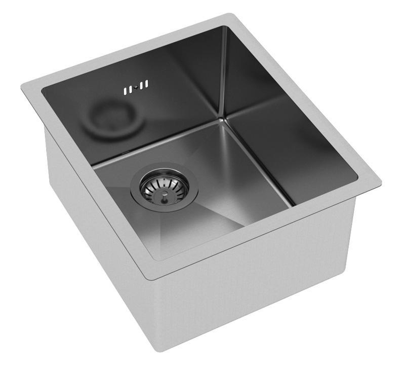 Ausmann Oder stainless steel sink 34x40cm flush-mounted undermount and inset extra deep 22cm 1208957111