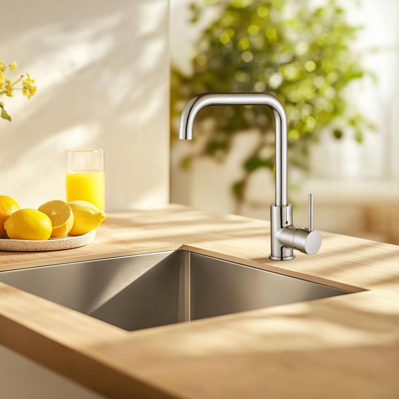 Ausmann Oder stainless steel sink 40x40cm flush-mounted undermount and inset extra deep 22cm 1208957112