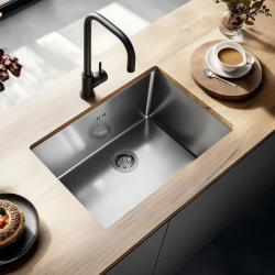 Ausmann Oder stainless steel sink 54x40cm flush-mounted undermount and inset extra deep 22cm 1208957113