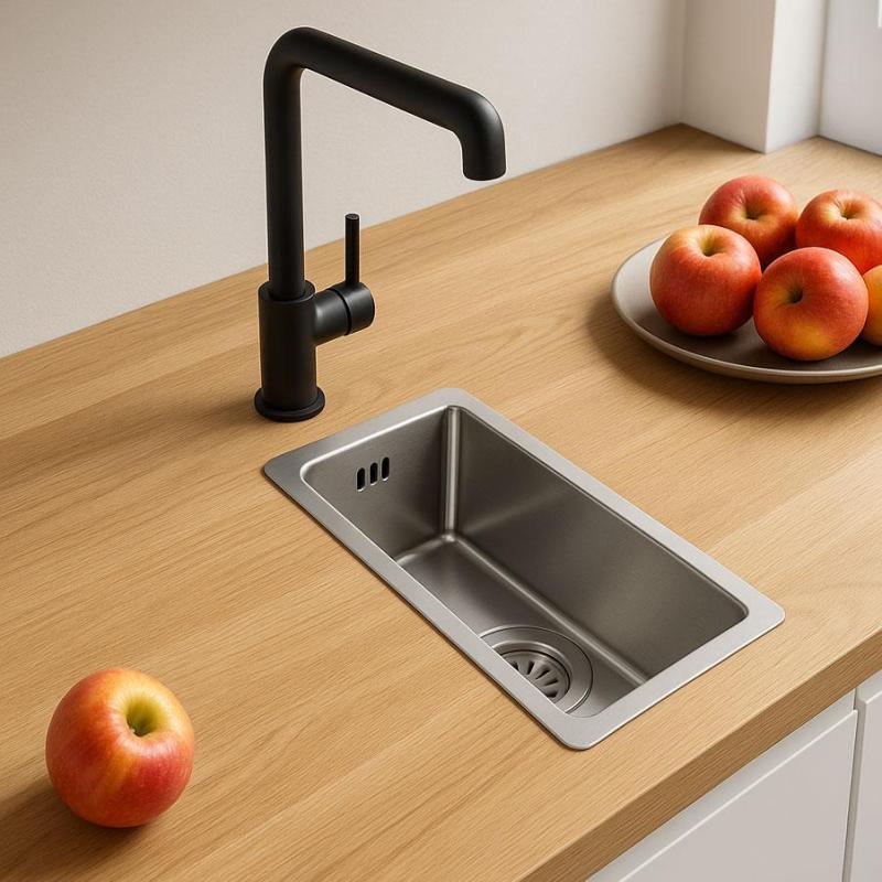 Ausmann Oder small stainless steel sink 16x30cm flush-mounted undermount and inset 1208957115