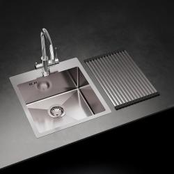 Ausmann Oder Blue stainless steel sink 45x50cm flush-mount and top-mount with tap hole bench 1208957117