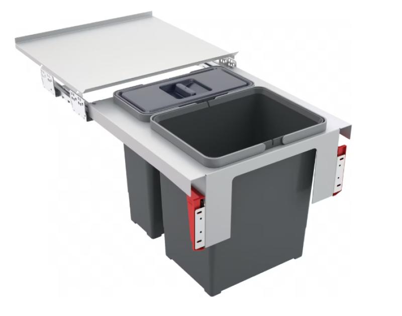 Franke Sorter Garbo 45-2 built-in waste system 1 x 12 and 1 x 18 Liter waste bin 1210200692