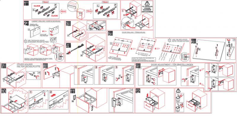 Franke Sorter Garbo 60-2 built-in waste system 2 x 18 Liter waste bucket 1210284027