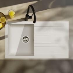 Ausmann Fibre sink white reversible with drainer inset 86x50 cm 1208957673