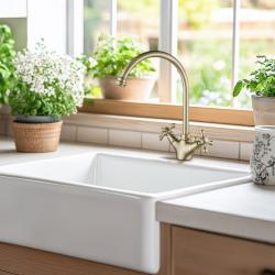 AquaTrimo Windsor classic nostalgic kitchen tap with round spout, bronze 21WS7652BN