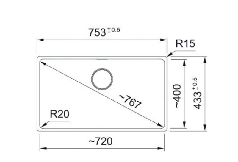 Franke Maris MRG 110-72 Fragranite polar white undermount sink 125.0688.510