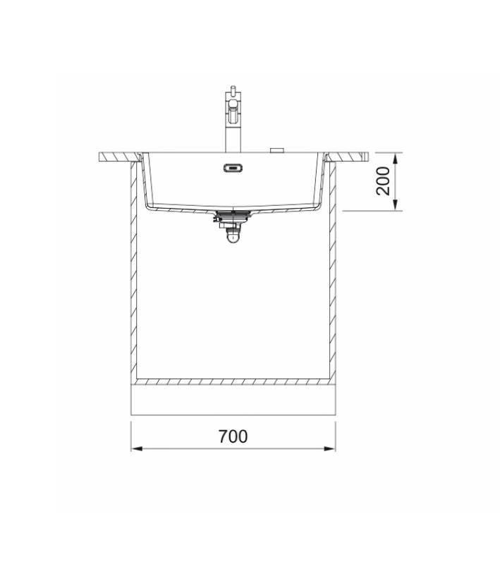 Franke Maris MRG 210-62 Fragranite matte black flush-mount sink